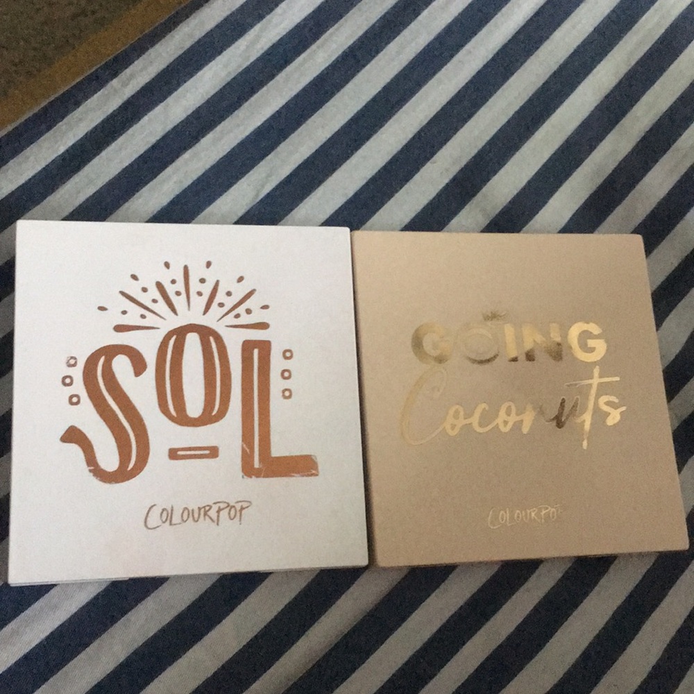 Two colourpop eyeshadow palettes